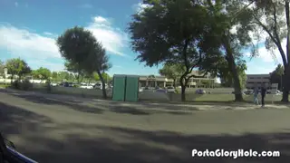 Redhead Drains Multiple Strangers at a Public Gloryhole