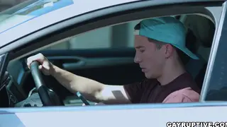 Morality Officer Disciplines a Student with Bareback Force
