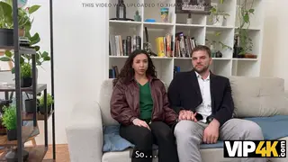 European Wife Takes a Stranger While Husband Watches Close