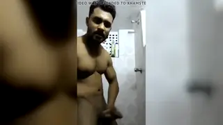Hairy Indian Bear Shows Off Muscular Physique Solo