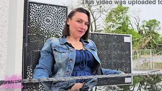 Tattooed Hairy MILF Squirts and Pisses Outdoors