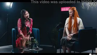 Redhead Domme Freezes Time to Dominate Asian Submissive