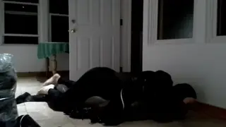 Frogman Grinds Against Partner in Latex Night Scene