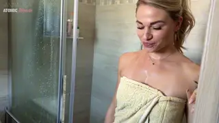 Blonde Neighbour Gives Deepthroat and Takes Facial
