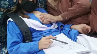Indian Student in Uniform Takes Stepbrother Deep
