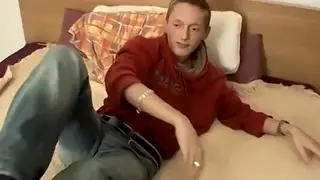 Vintage Teen Shows Off Feet and Uncut Cock Solo