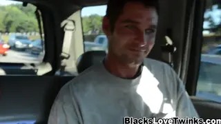 Ebony Amateur Sucks White Cock in Interracial Play