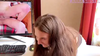 Stepsister Shares Secret Porn Habit Leading to Sex