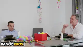 Blonde MILF Surprises Step Nephew with Holiday Blowjob
