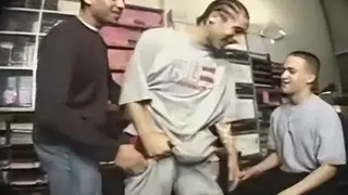 Latino Man Shows Off His Heavy Low-Hangers