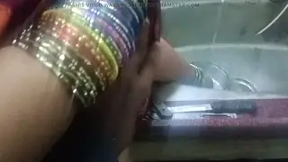 Indian MILF Enjoys Kitchen Sex with Boyfriend