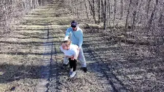 Curvy Wife Fucks Outdoors While Drone Hovers Above