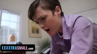 Petite Secretary Spanked by Her Boss Over the Desk