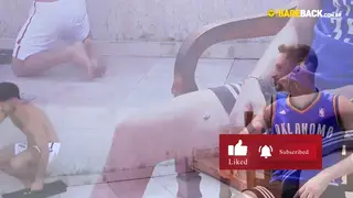 Muscular Hunk Gets Poolside Blowjob and Outdoor Bareback