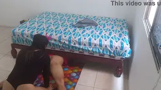 Curvy Brunette Rides Mechanic in Bedroom for Anal and Vaginal