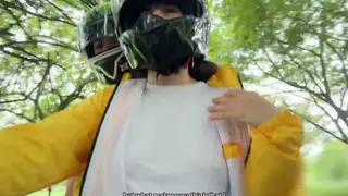 Braless Latina Teases Older Man Outdoors