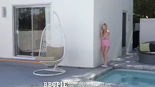 Busty Petite Babe Takes Interracial BBC Cumshot