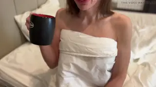 Busty Domme Commands POV Handjob and Cum Eating