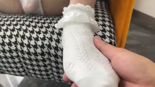 Asian Girlfriend Tied in Stockings for First Bondage Session