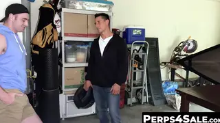 Uniformed Officer Barebacks Young Suspect in Cosplay