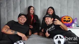 Latina Wives Share Lovers in Lingerie Swinger Debut