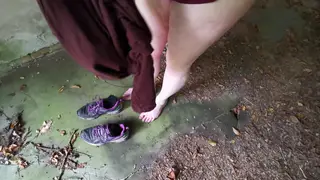 Busty Sub Exposed And Spanked In Open Garage