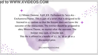 Dominant Woman Commands Your Pleasure in Femdom JOI Session