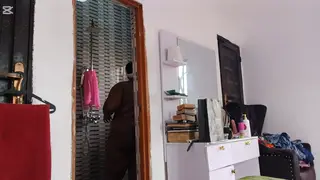 Ebony BBW MILF Shows Off Curves in Steamy Bathroom Shower