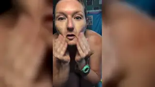 Busty European MILF Takes a Facial on Her Lips