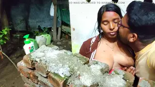 Voluptuous Indian MILF Caught Outdoors in Lingerie