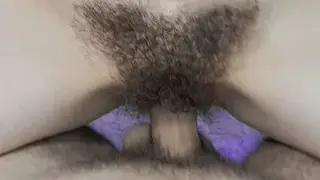Hairy Middle Eastern Wife Takes Creampie on Camera