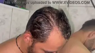 Bearded Hunk Takes Redhead Rough in Bathroom