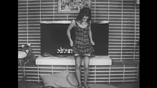 Vintage Teen Performs Hairy Solo Striptease