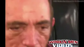Blue-Collar Mature Man Services Raw Cock with Mouth and Hand