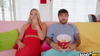 Busty Stepmom Teases Stepson With Oral Skills