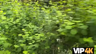 European Babe Fucks Stranger Outdoors in POV