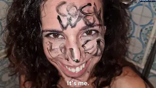 POV Bathroom Domination Ends in Piss and Facial