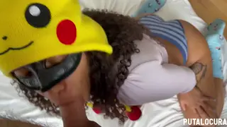 Tattooed Latina in Cosplay Swallows After Intense Fuck Session