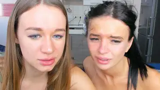 Busty Lesbians Explore Face and Nose Fetish Play
