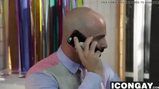 Hairy Stepdad Enjoys Blowjob From Muscular Twink