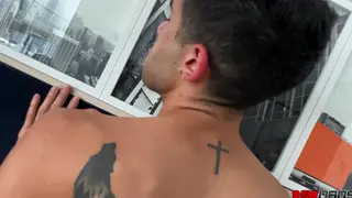Hairy Daddies Flip-Fuck Bareback in a Raw Threesome