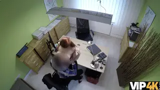 Redhead Auditions on Camera for a Cash Loan