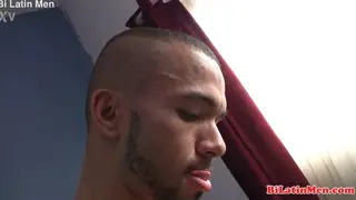 Latino Hunk Strokes Uncut Cock to Cumshot