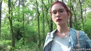 Redhead Amateur Casts Her First Scene in Public
