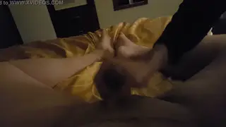 Latino Gives Handjob to Asian Partner in Hotel Room