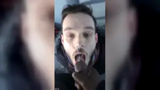 Guy Worships Massive Black Cock In Public Blowjob