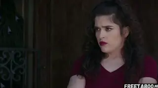 Petite Brunette MILF Drains Neighbor After Caught Spying