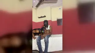 Asian Femboy and Ebony Bear Share Massage Table Orgy