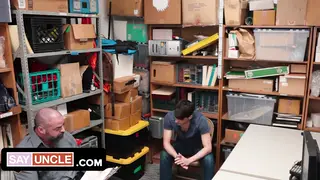 Uniformed Officer Takes Twink Suspect Over Desk