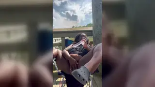BBW Rides BBC on a Fishing Pier with Toys Nearby